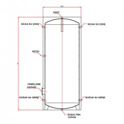 Ünmak 100 Lt. Elektrikli Boyler 4 KW ÜEB/E-100